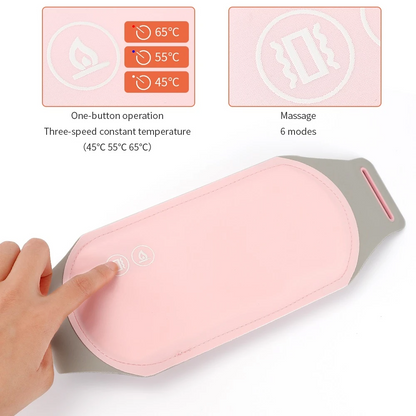 BANDA DE MASAJE CALEFACTADO PARA COLICOS MENSTRUALES