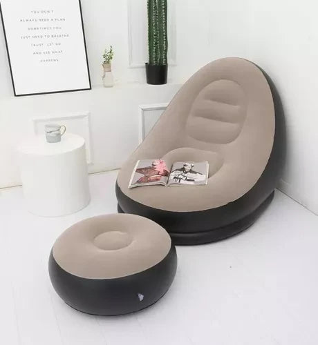 Sofa Inflable Impermeable Y Reposapiés