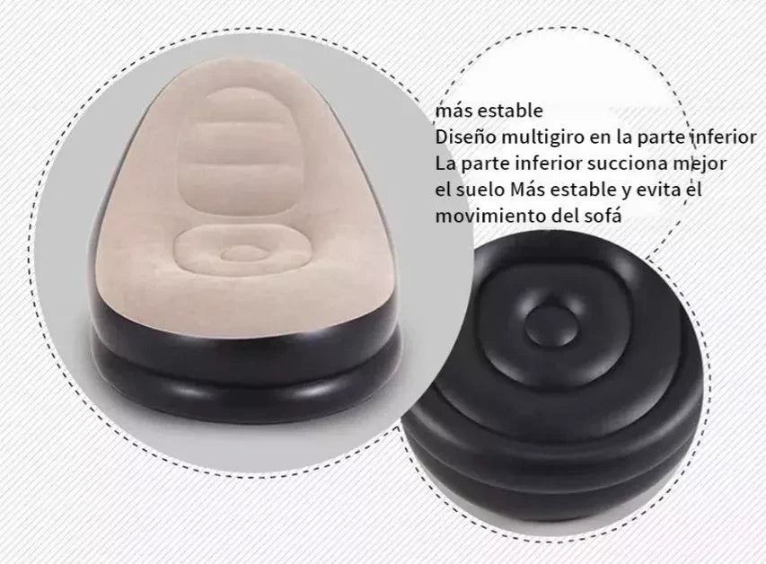 Sofa Inflable Impermeable Y Reposapiés